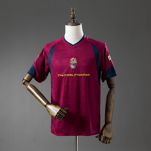Iron Maiden x West Ham United 2010 Visitante Retrô Camisa S-XXL
