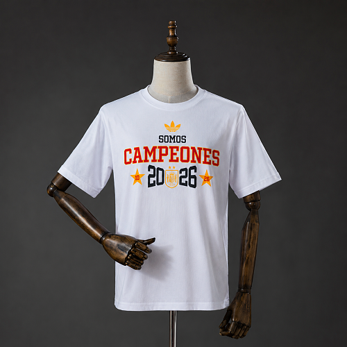 Spain "We Are Champions" T-Shirt White S-3XL)