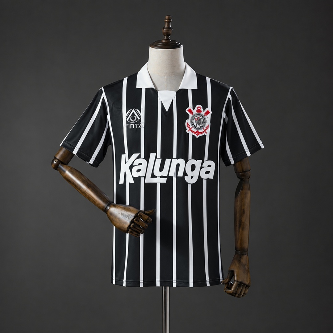 Corinthians 1990 Visitante Retrô Camisa S-XXL, foto 1