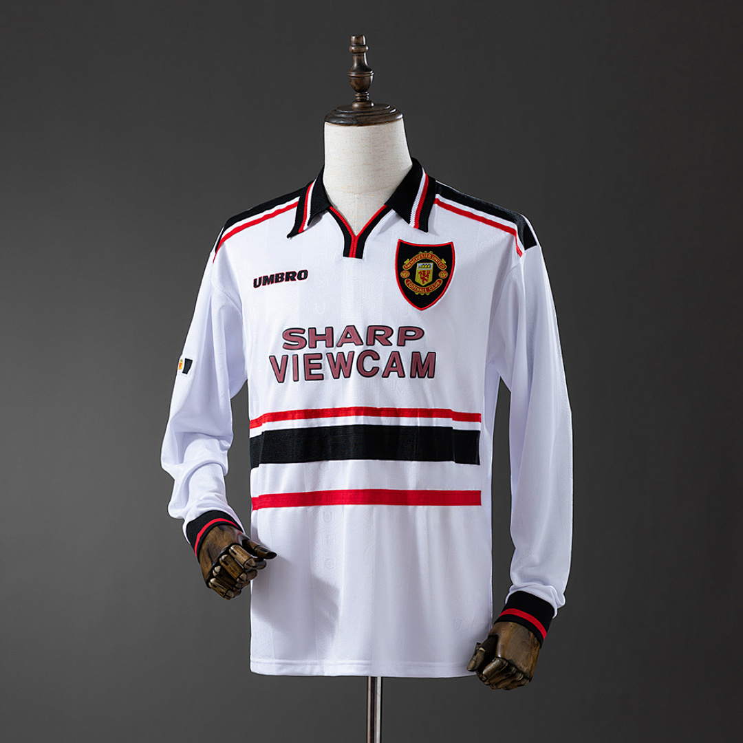 M-U 1998/99 Visitante Manga longa Retrô Camisa S-XXL, foto 1