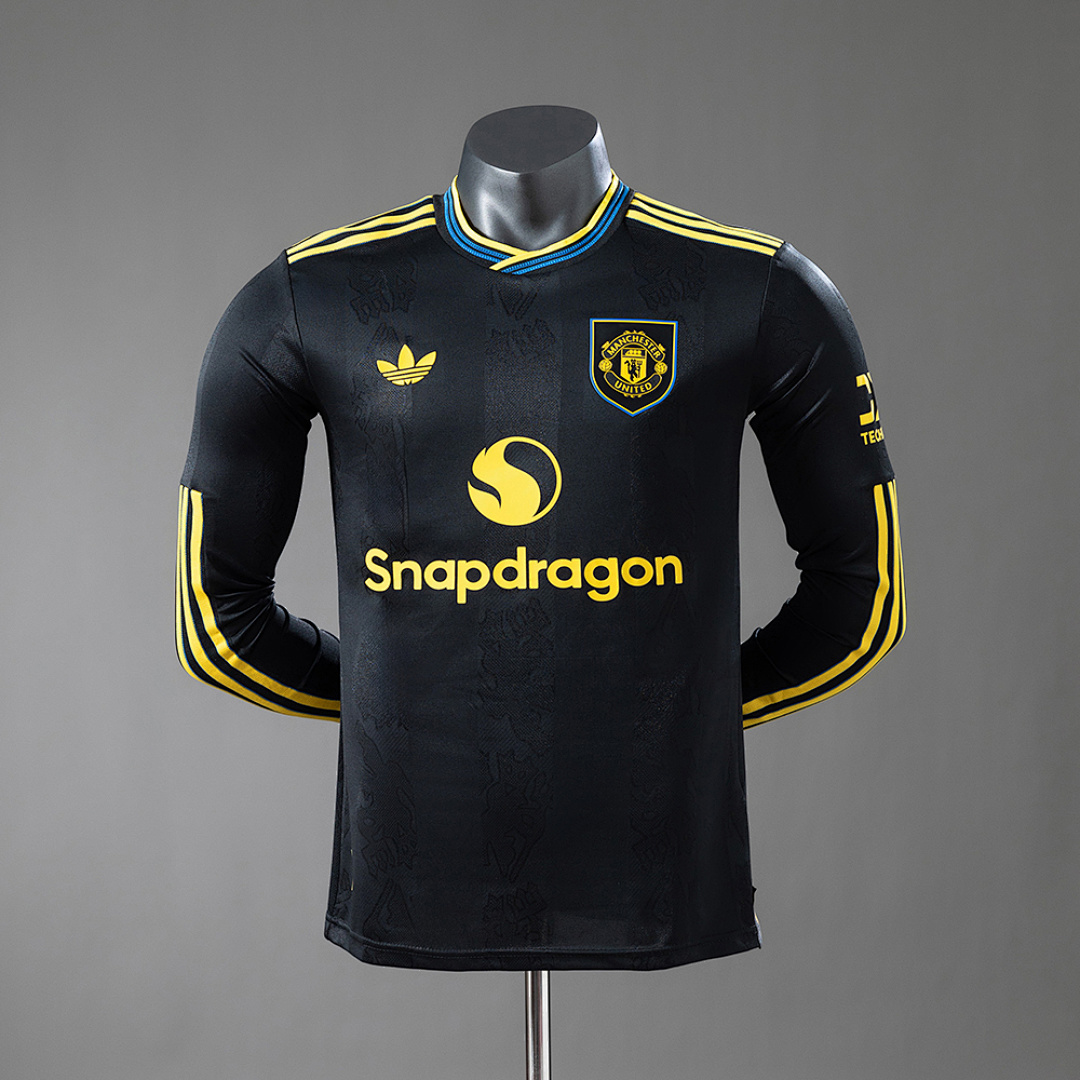 M-U 25/26 Terceira Versão jogador Manga longa Camisa S-XXL, foto 1