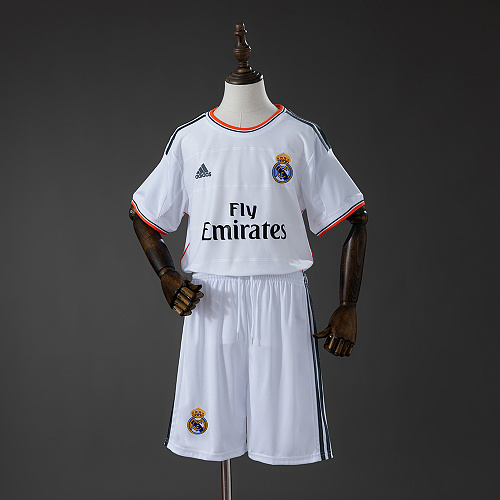 Real Madrid 13/14 Titular Retrô Kit infantil Tamanho 16-28