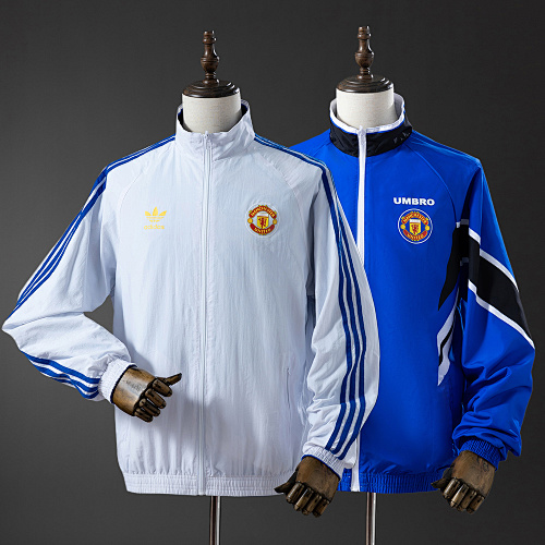 M-U Reversible Jacket Windbreaker - White & Blue S-XXL