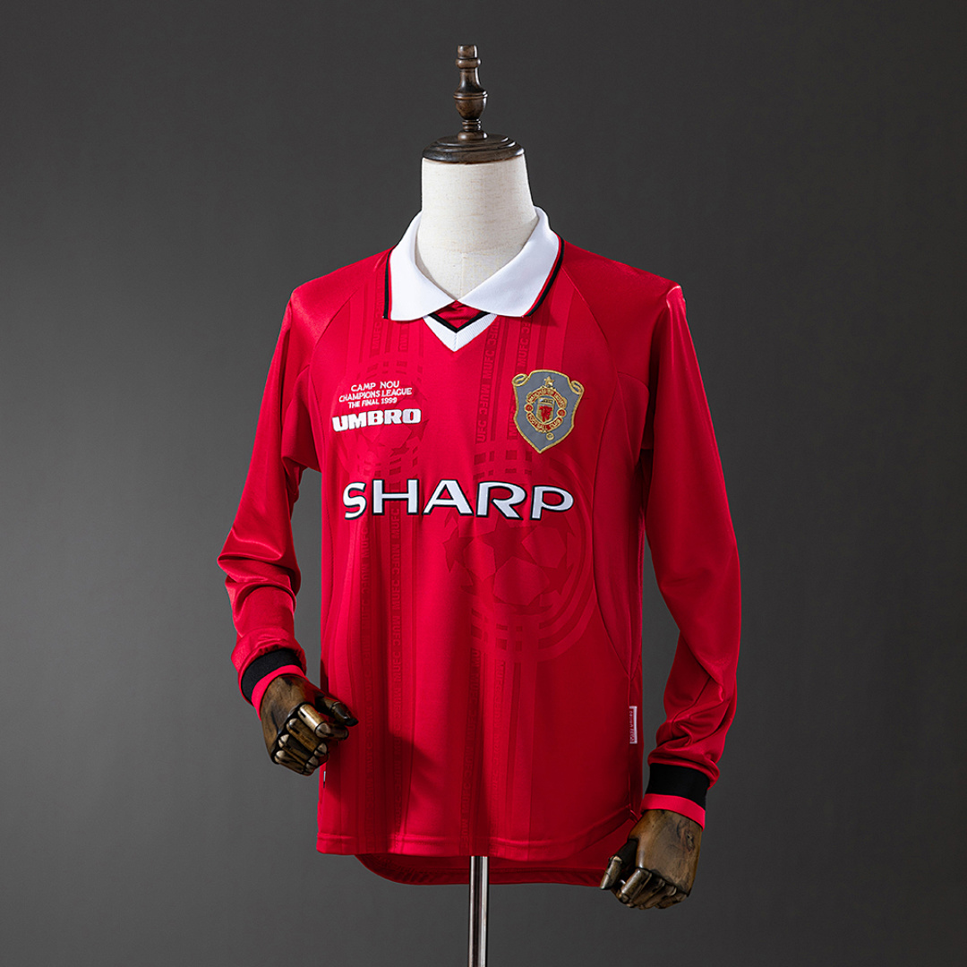M-U 1999/00 Titular Manga longa Retrô Camisa S-XXL, foto 1