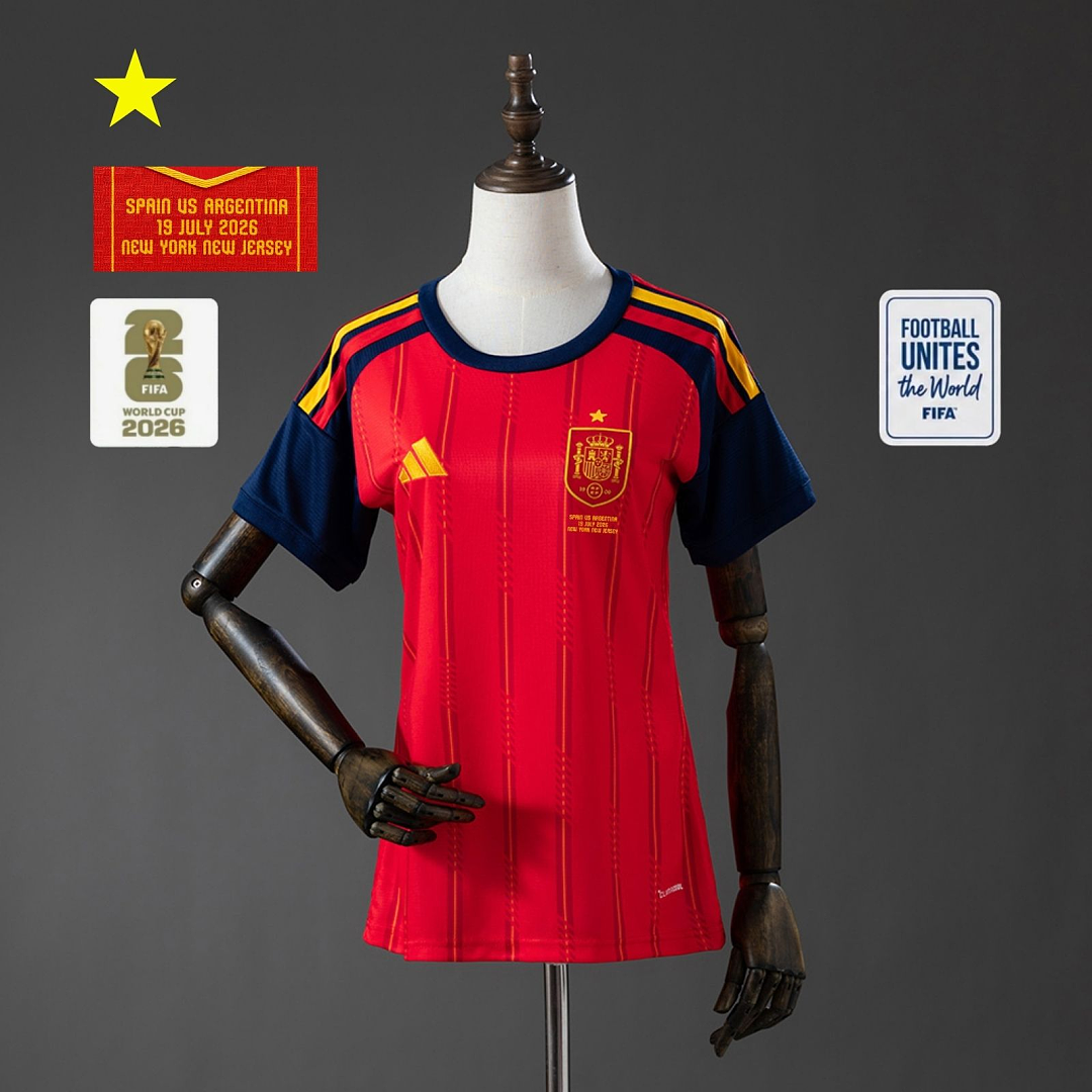 Spain 2026 Titular Feminina Camisa S-XXL, foto 1