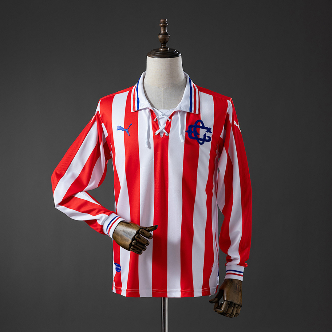 Chivas de Guadalajara 110th Edição de aniversário Manga longa Retrô Jerse S-XXL, foto 1