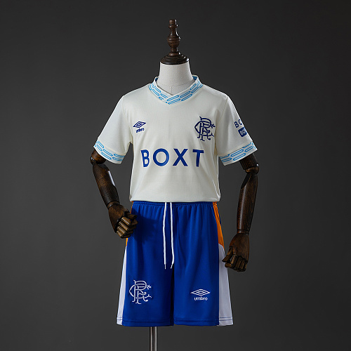 Rangers 26/27 Visitante Kit infantil Tamanho 16-28
