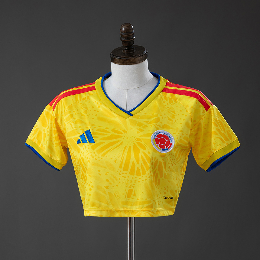 Colombia 2026 Titular Feminina Crop Top Style S-XXL, foto 1