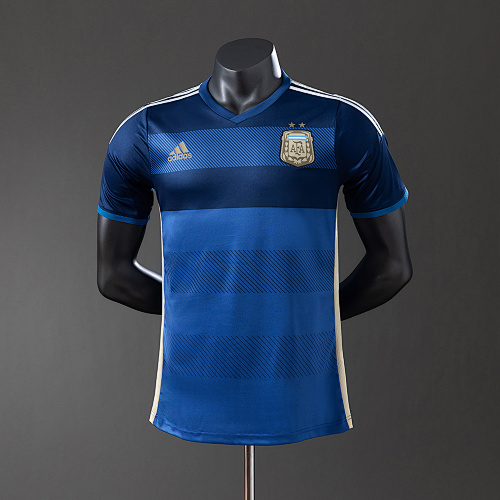 Argentina 2014 Visitante Versão jogador Retrô Camisa S-3XL
