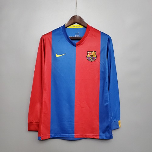 Retrô Barcelona 06/07 Manga longa Titular S-XXL