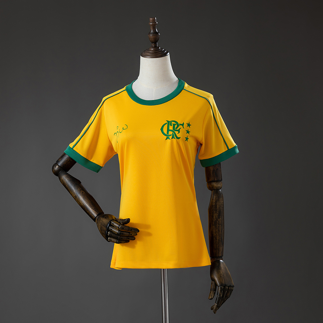 Flamengo 26/27 Zico Signature World Cup Version Yellow Womens Camisa S-XXL, foto 1