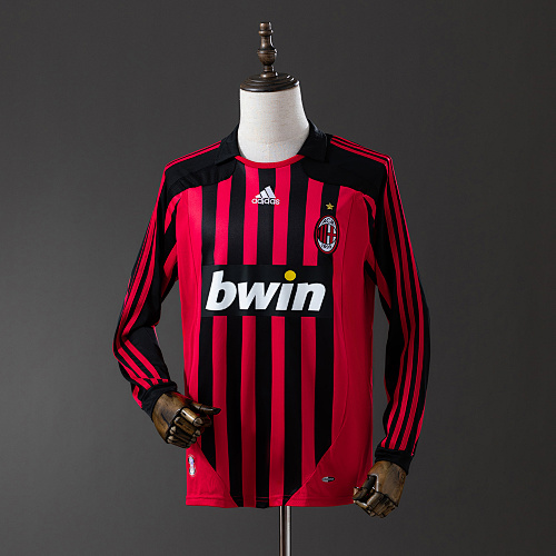 Retrô Manga longa AC Milan 07/08 Titular S-XXL