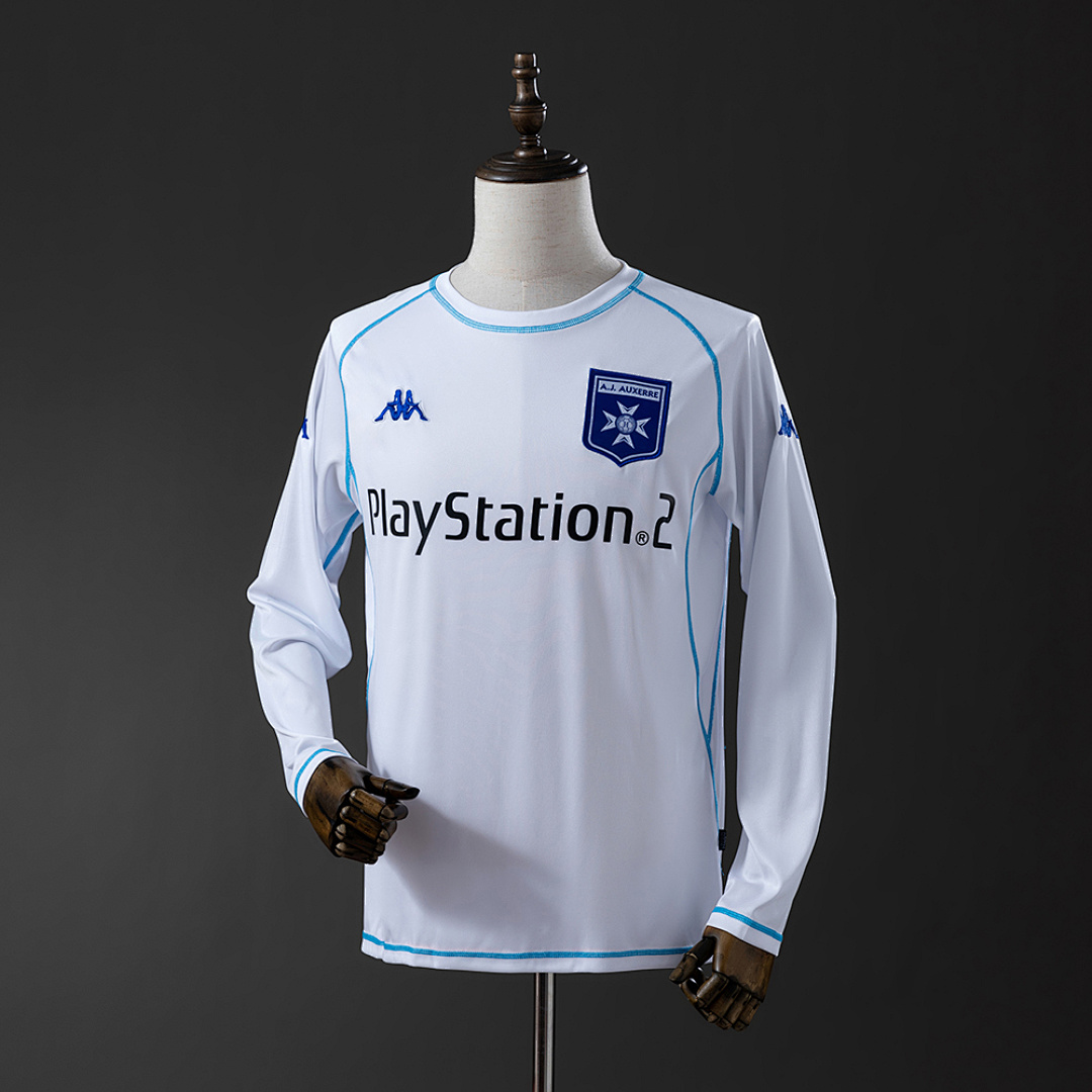 Auxerre 03/04 Titular Manga longa Retrô Camisa S-XXL, foto 1