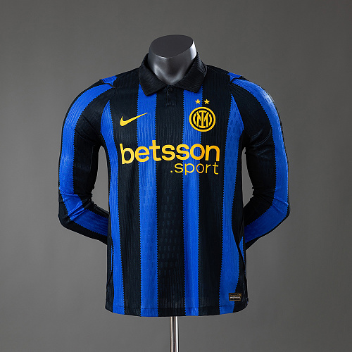 Inter Milan 26/27 Titular Versão jogador Manga longa Camisa S-3XL