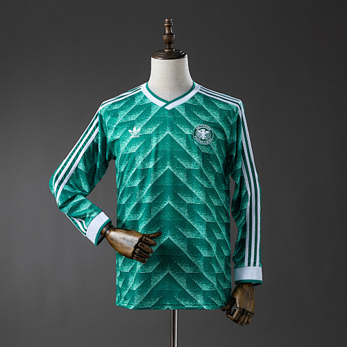 German 90/91 Visitante Manga longa Retrô Camisa S-XXL