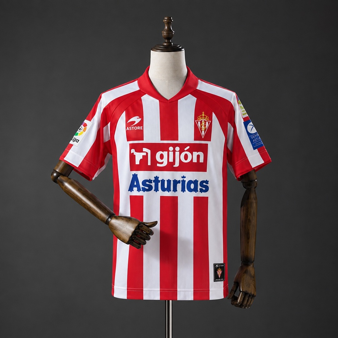Retrô Sporting Gijón 08/09 Titular Camisa S-XXL, foto 1