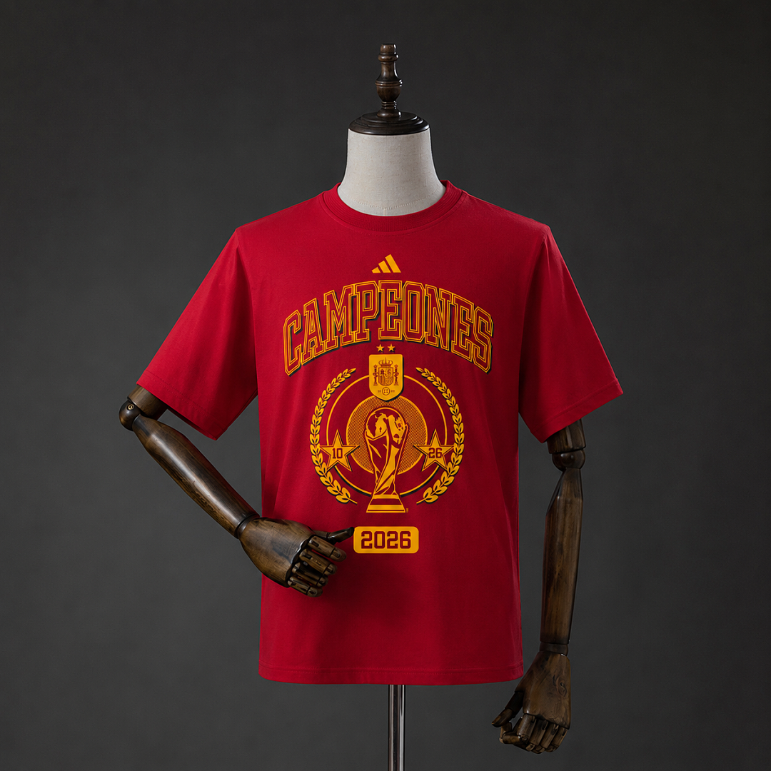 Spain "We Are Champions" T-Shirt Red S-3XL, foto 1