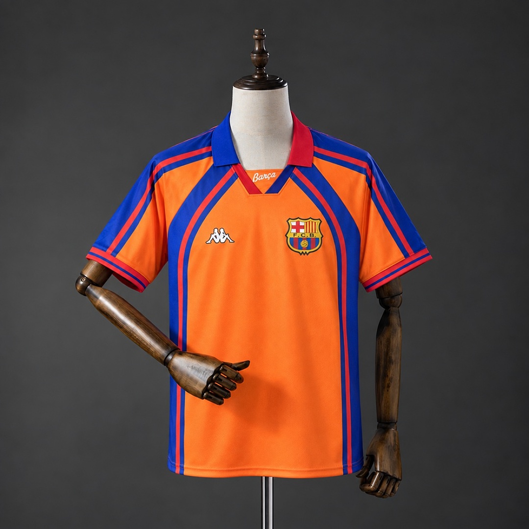 Barcelona 1998 Visitante Retrô Camisa S-XXL, foto 1