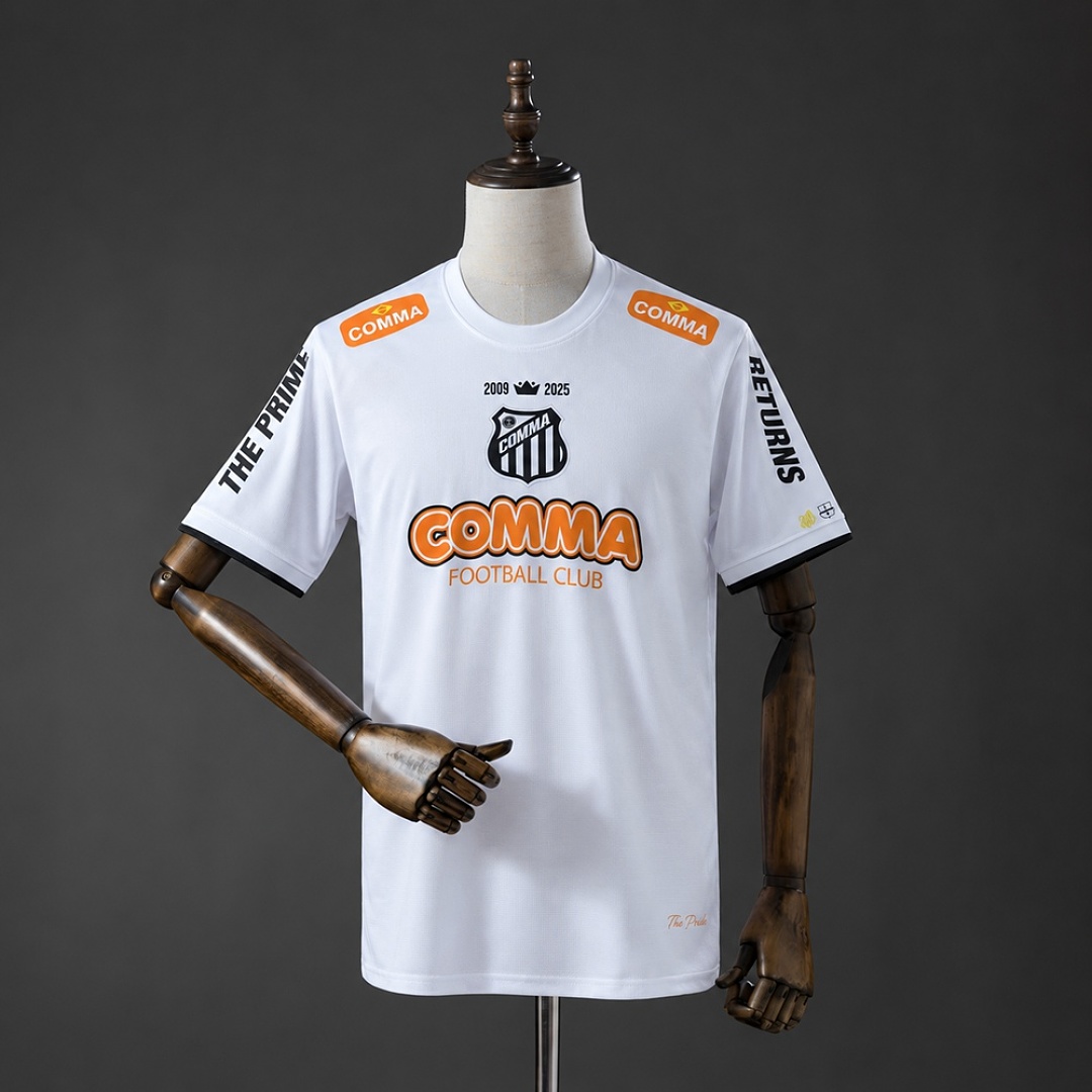 Santos 2008 White Edição especial Retrô Camisa S-XXL, foto 1
