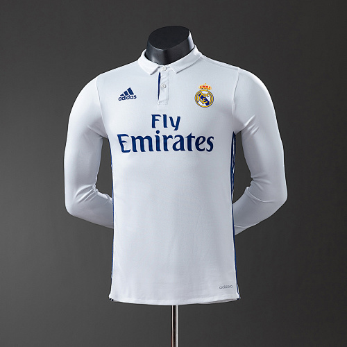 Real Madrid 16/17 Titular Manga longa Versão jogador Retrô Camisa S-3XL
