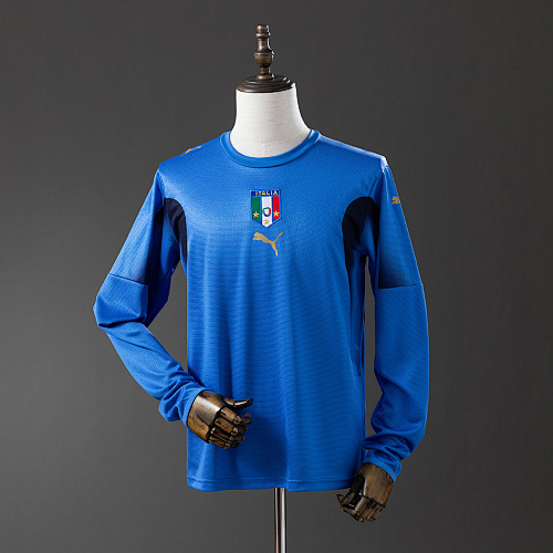 Italy 2006 Titular Manga longa Retrô Camisa S-XXL