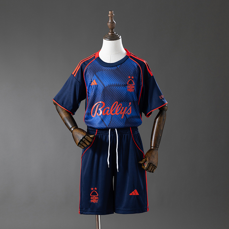 Nottingham Forest 25/26 Terceira Kit infantil Tamanho 16-28