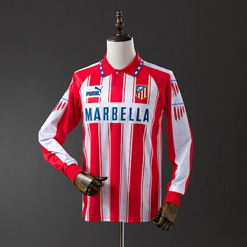 Atletico Madrid 94/95 Titular Manga longa Retrô Camisa S-XXL