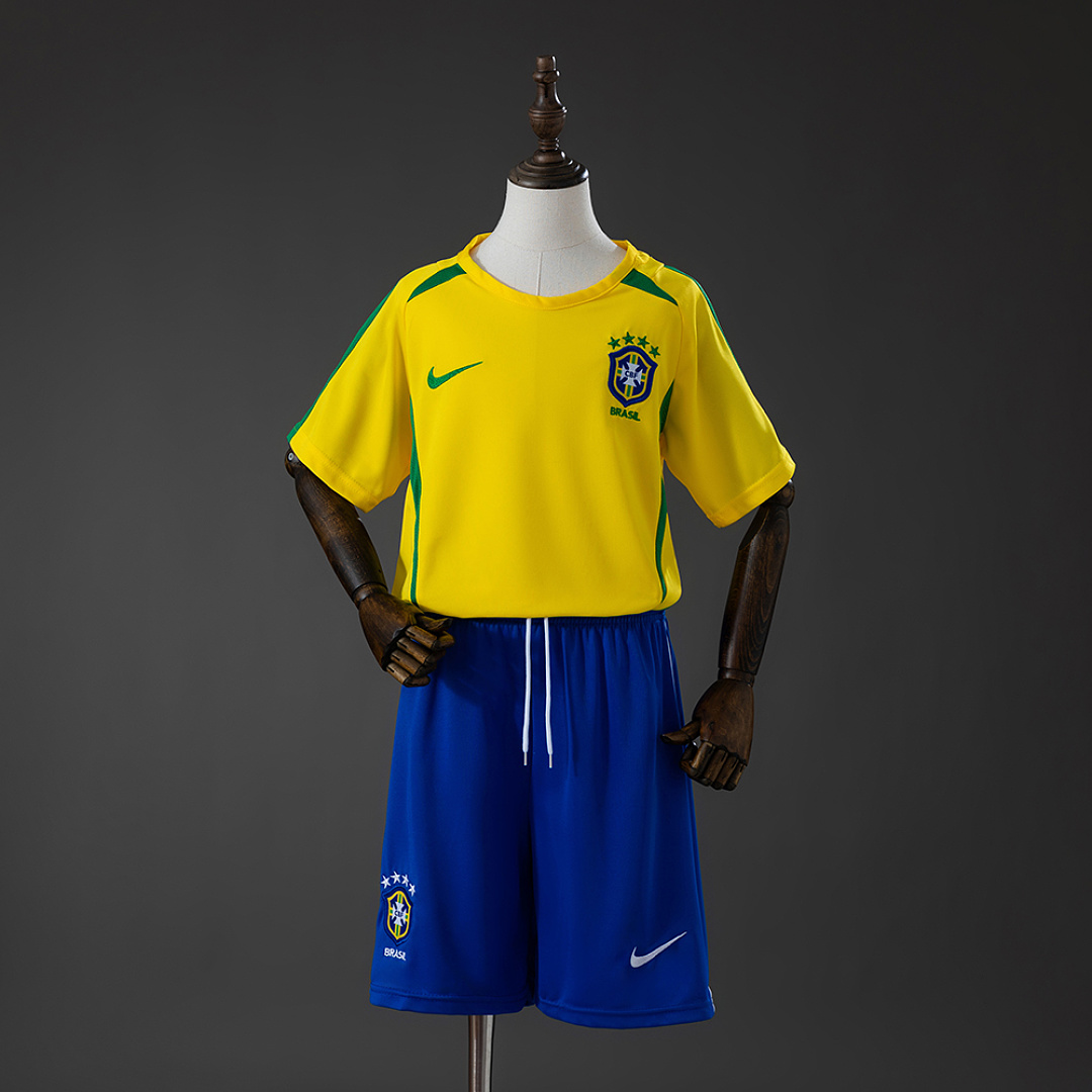 Brazil 2002 Titular Retrô Kit infantil Tamanho 16-28, foto 1