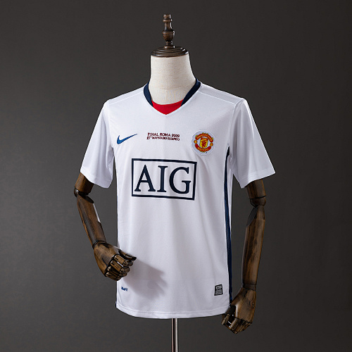 Retrô Manchester United 08/09 Champions League Visitante white S-XXL