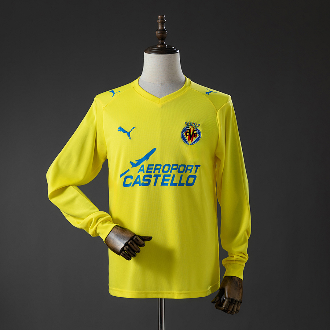 Villarreal 08/09 Titular Manga longa Retrô Camisa S-XXL, foto 1
