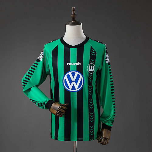 Wolfsburg 95/96 Visitante Retrô Manga longa Camisa S-XXL