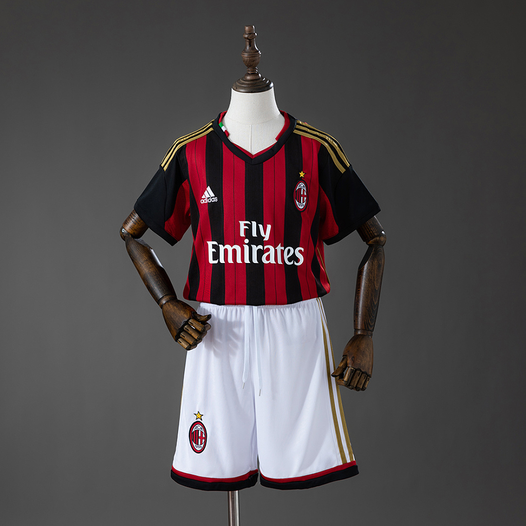 AC Milan 13/14 Titular Retrô Kit infantil Tamanho 16-28, foto 1