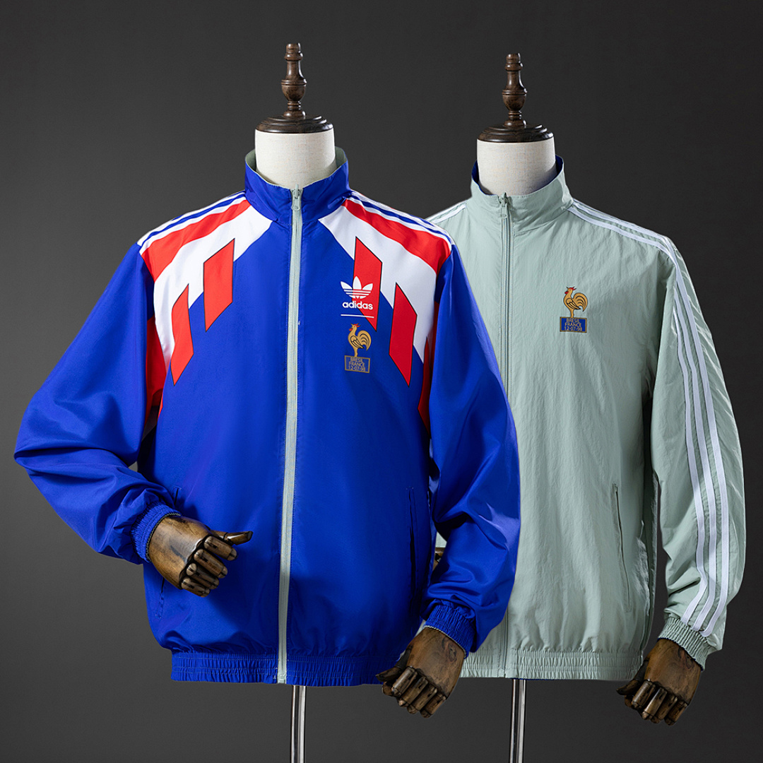French Reversible Jacket Windbreaker - Blue & Mint Green S-XXL, foto 1