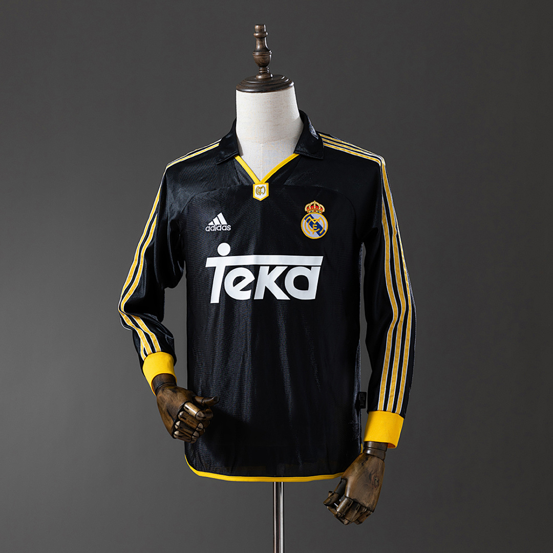 Real Madrid 98/00 Visitante Manga longa Retrô Camisa S-XXL, foto 1