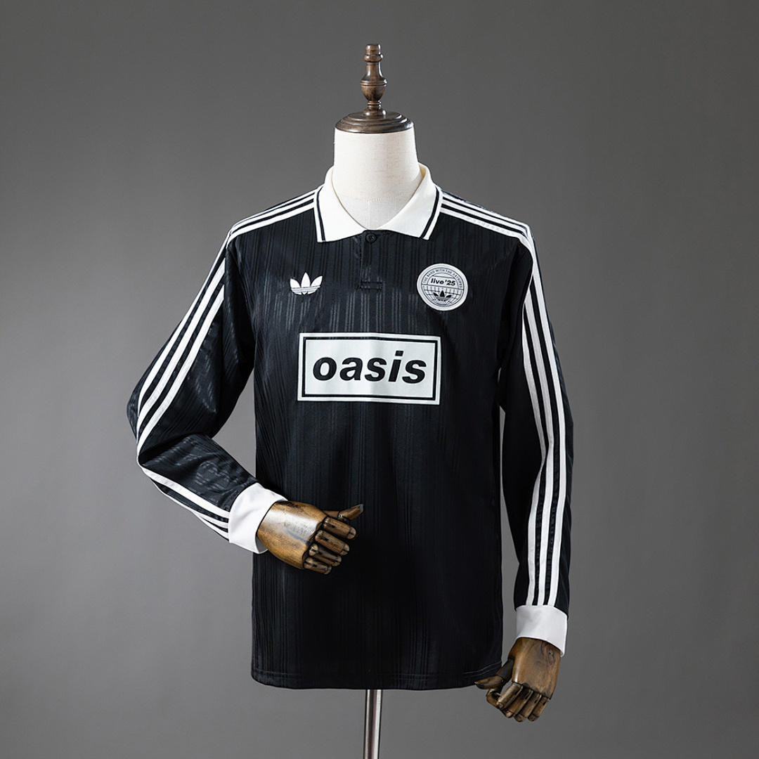 Oasis Tour Jacquard Striped Manga longa Sweatshirt - Black S-4XL, foto 1