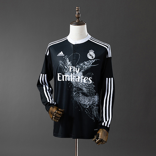 Real Madrid 2014/15 Second Visitante Manga longa Retrô Camisa S-XXL