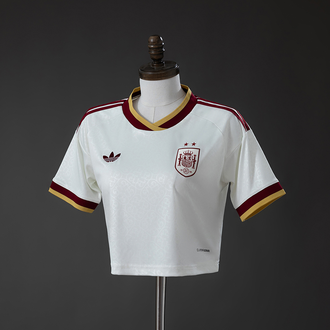 Spain 2026 Visitante 2-Star Champion Edition Womens Crop Camisa S-XXL, foto 1