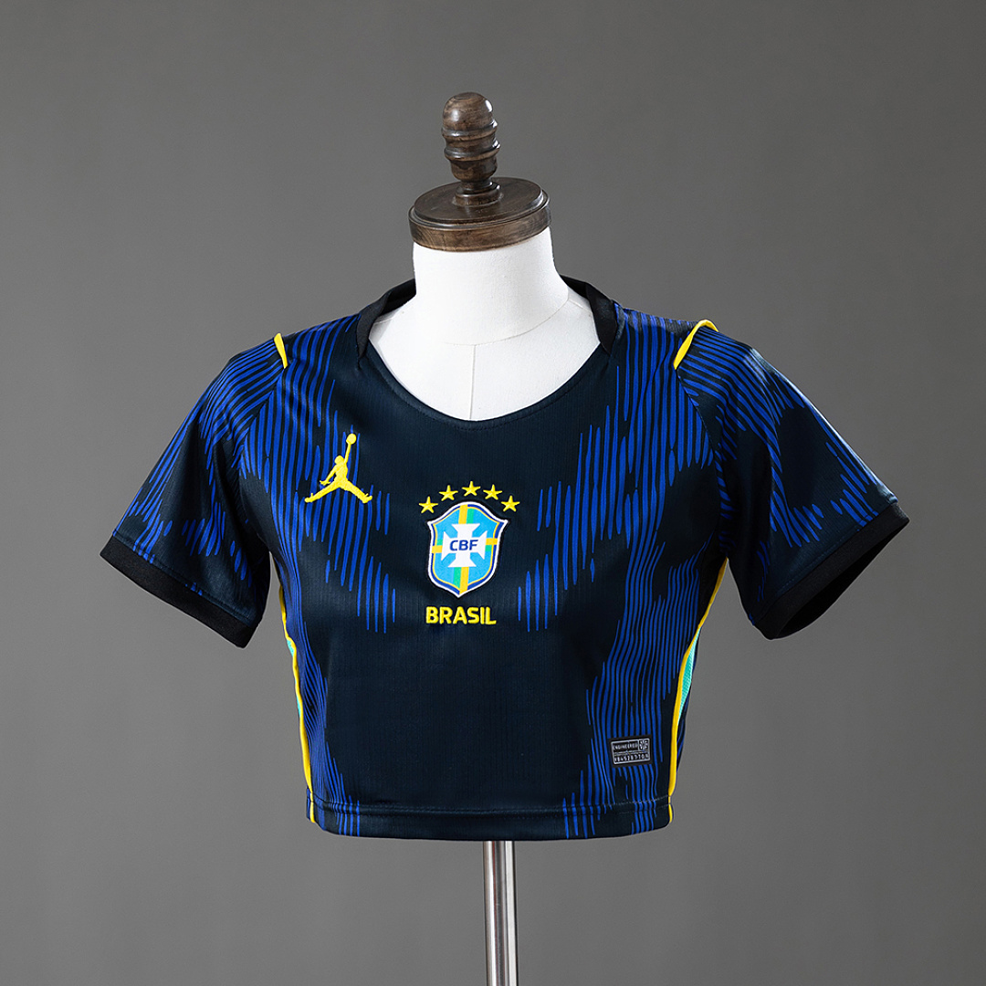 Brazil 2026 Titular Feminina Crop Top Style S-XXL, foto 1
