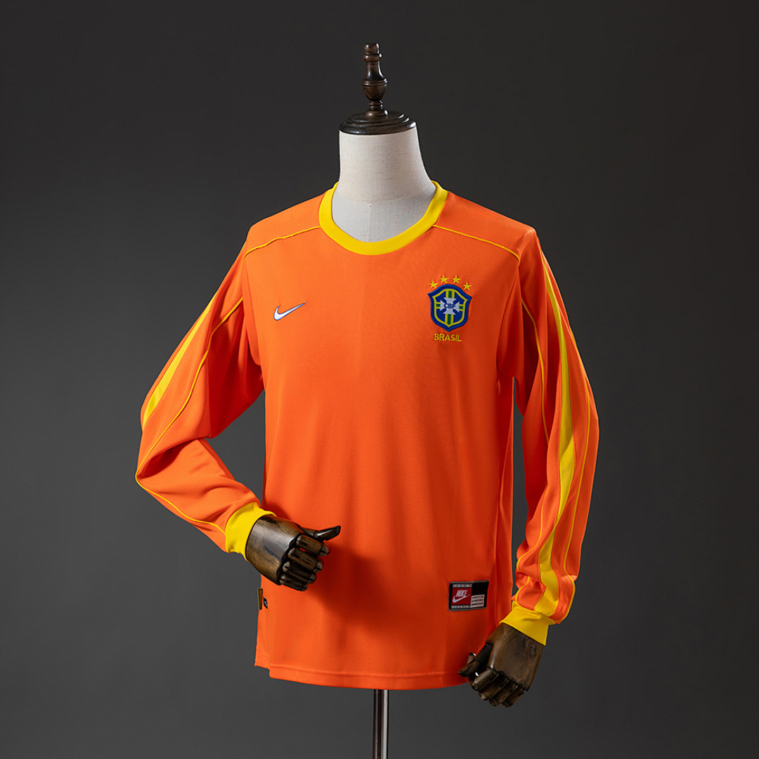 Brazil 1998 Goleiro Manga longa Retrô Camisa S-XXL, foto 1