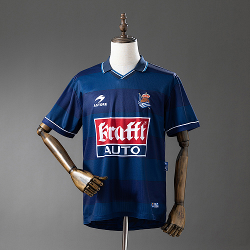 Real Sociedad 99/00 Visitante Retrô Camisa S-XXL