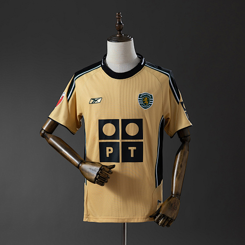 Sporting Lisbon 03/04 Visitante Retrô Camisa S-XXL