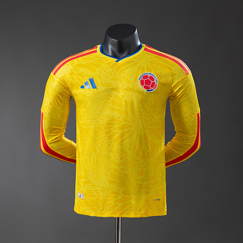 Colombia 2026 Titular Manga longa Versão jogador Camisa S-4XL