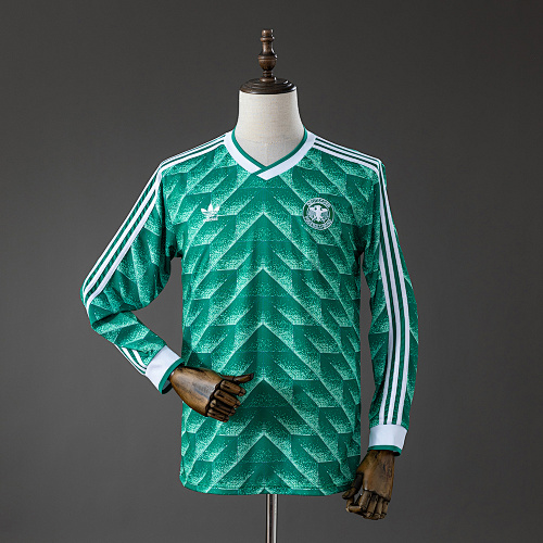 Germany 90/91 Visitante Retrô Manga longa Camisa S-XXL
