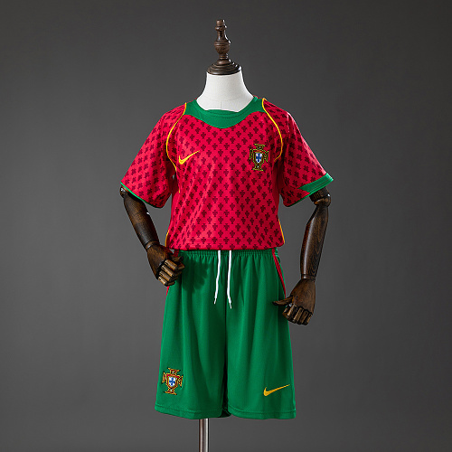 Portugal 2004 Titular Retrô Kit infantil Tamanho 16-28