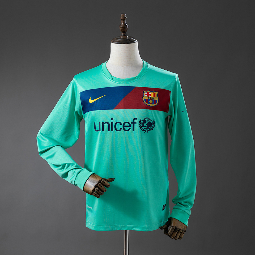 Barcelona 10/11 Visitante Manga longa Retrô Camisa S-XXL, foto 1