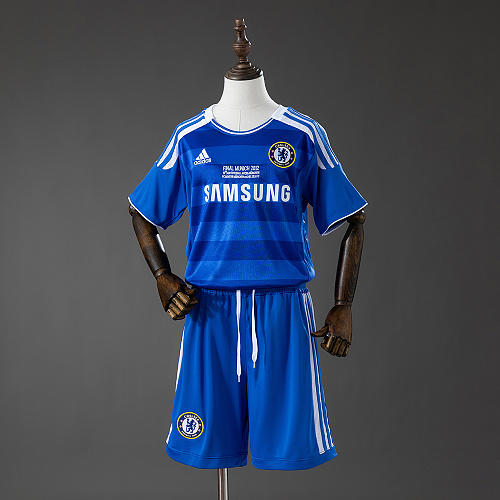 Chelsea 11/12 Titular (UEFA Champions League) Retrô Kit infantil Tamanho 16-28