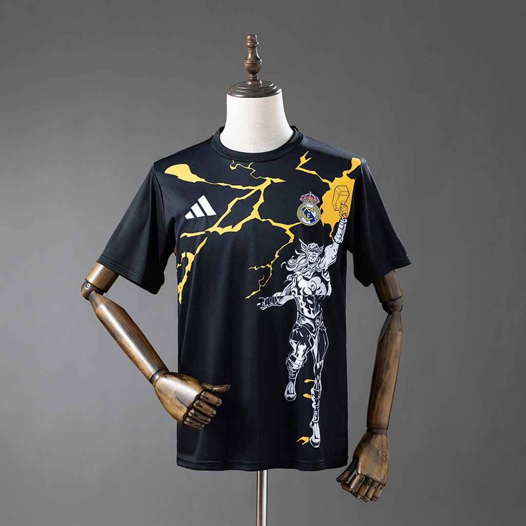 Real Madrid 25/26 Avengers - Pre-Match(Black) Camisa S-4XL, foto 1