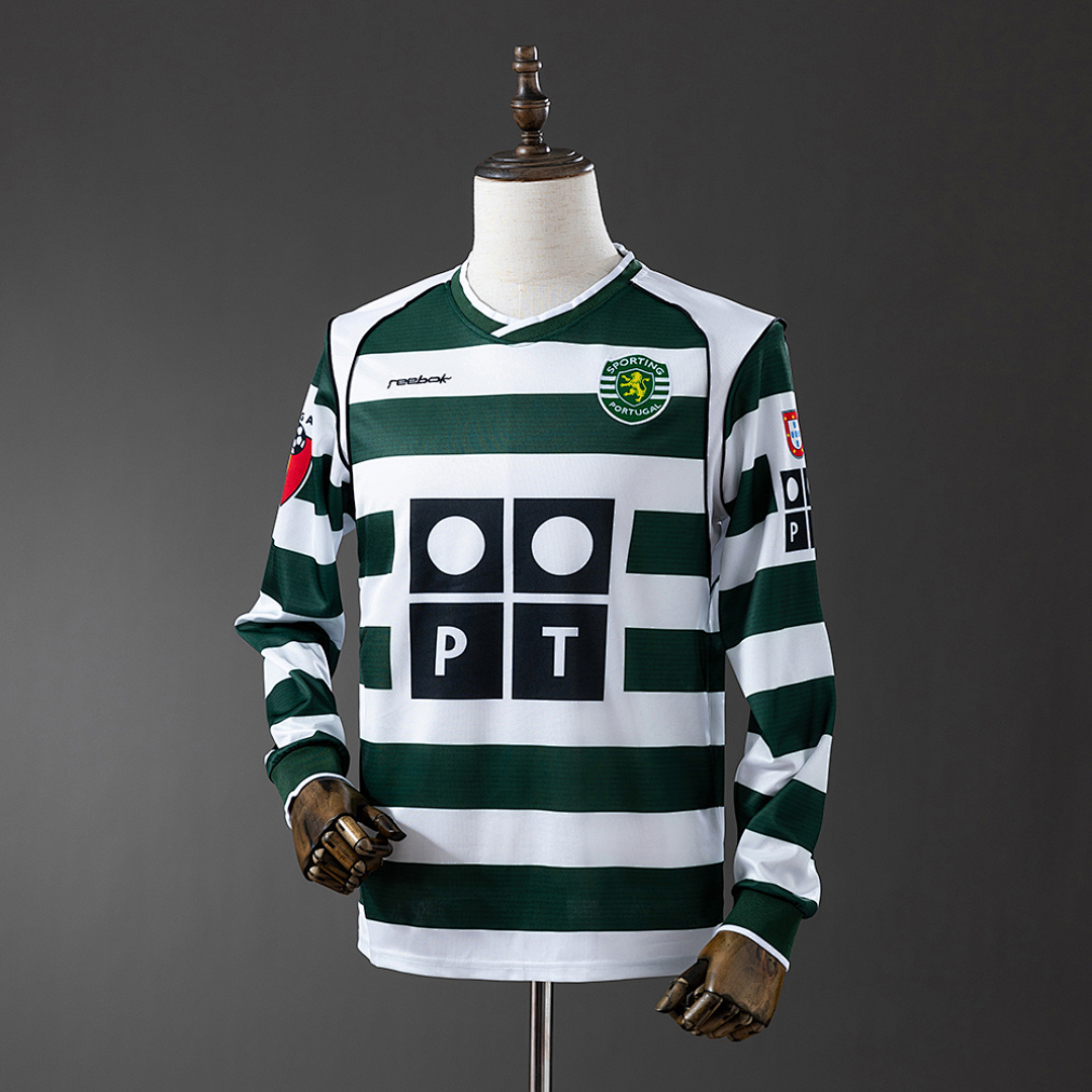 Retrô Manga longa Sporting Lisbon 01/03 Titular S-XXL, foto 1