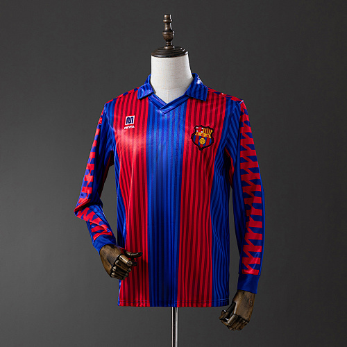 Barcelona 1992 Titular Manga longa Retrô Camisa S-XXL