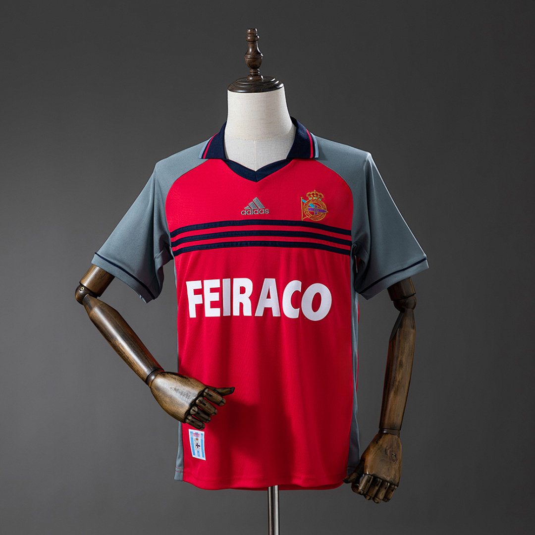 Deportivo La Coruna 98/99 Visitante Retrô Camisa S-XXL, foto 1